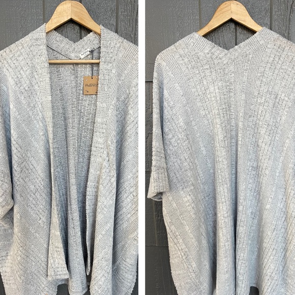Hello Nite gray open front short sleeve cardigan - Picture 2 of 10